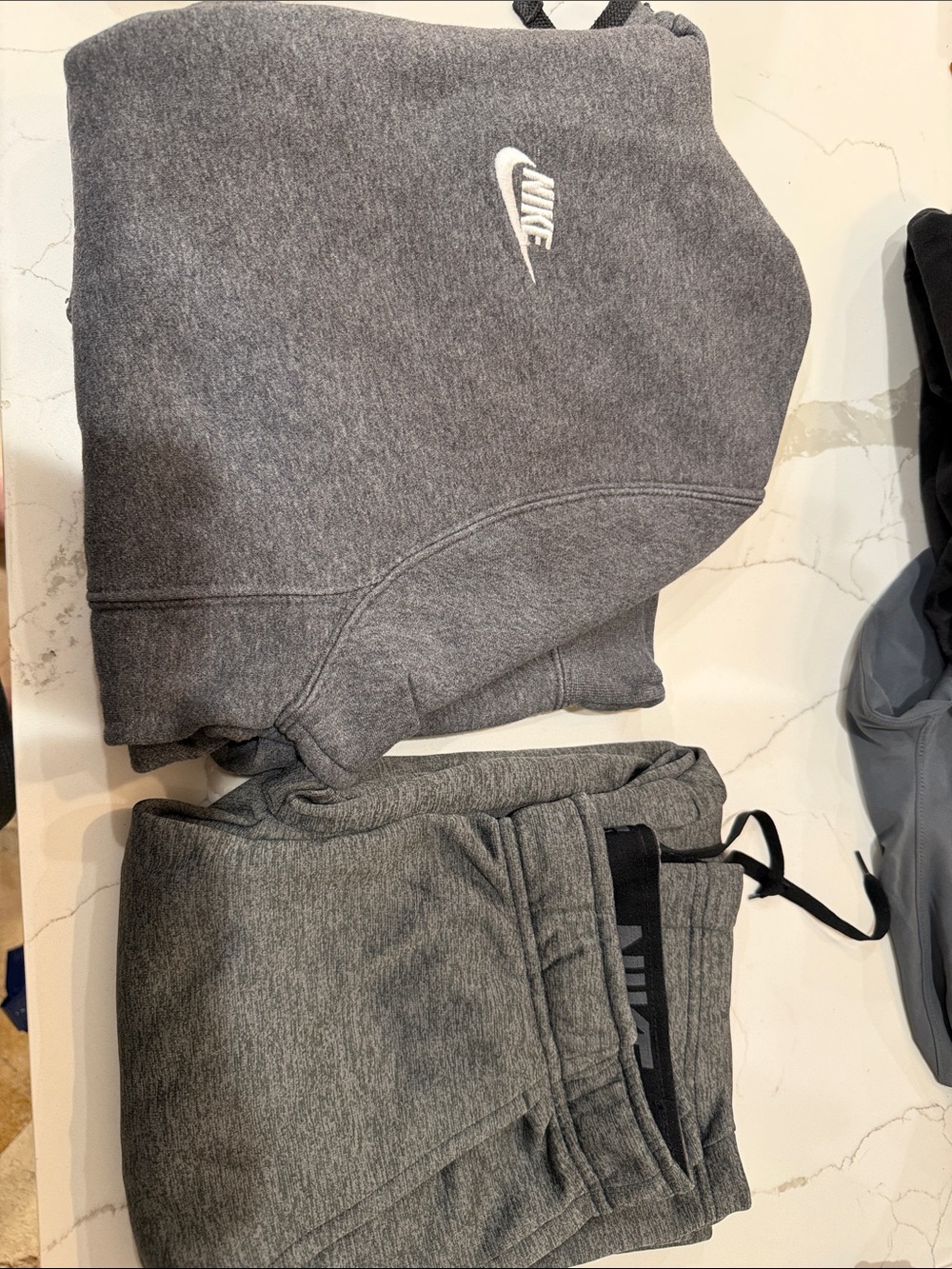 Nike Heather Gray Hoodie and Jogger/Sweatpants